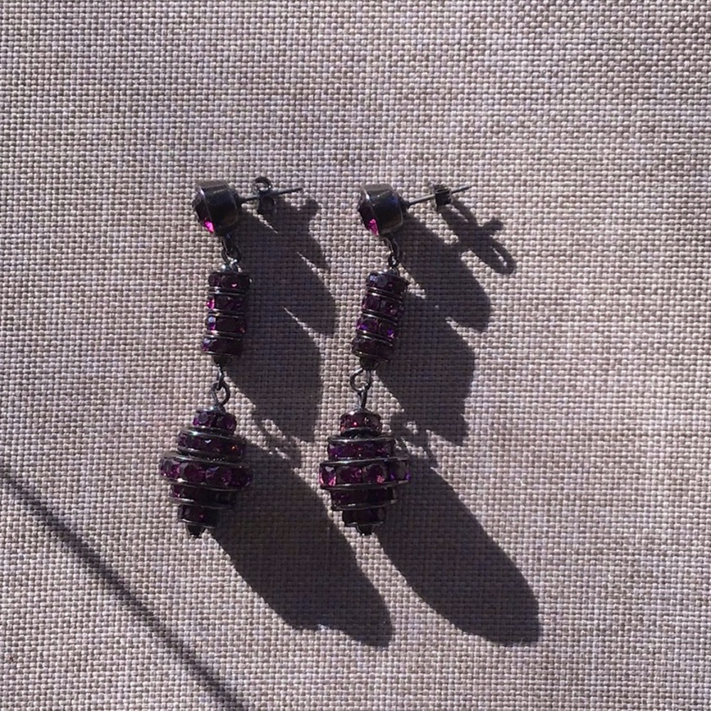 Jewelmint Rhinestone Dangle Earrings - Picture 5 of 5